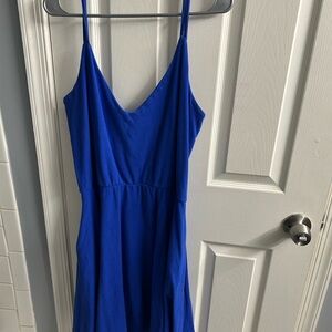 Vibrant Blue Spaghetti Strap Dress
